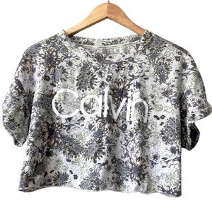 Calvin Klein Floral Crop Tee